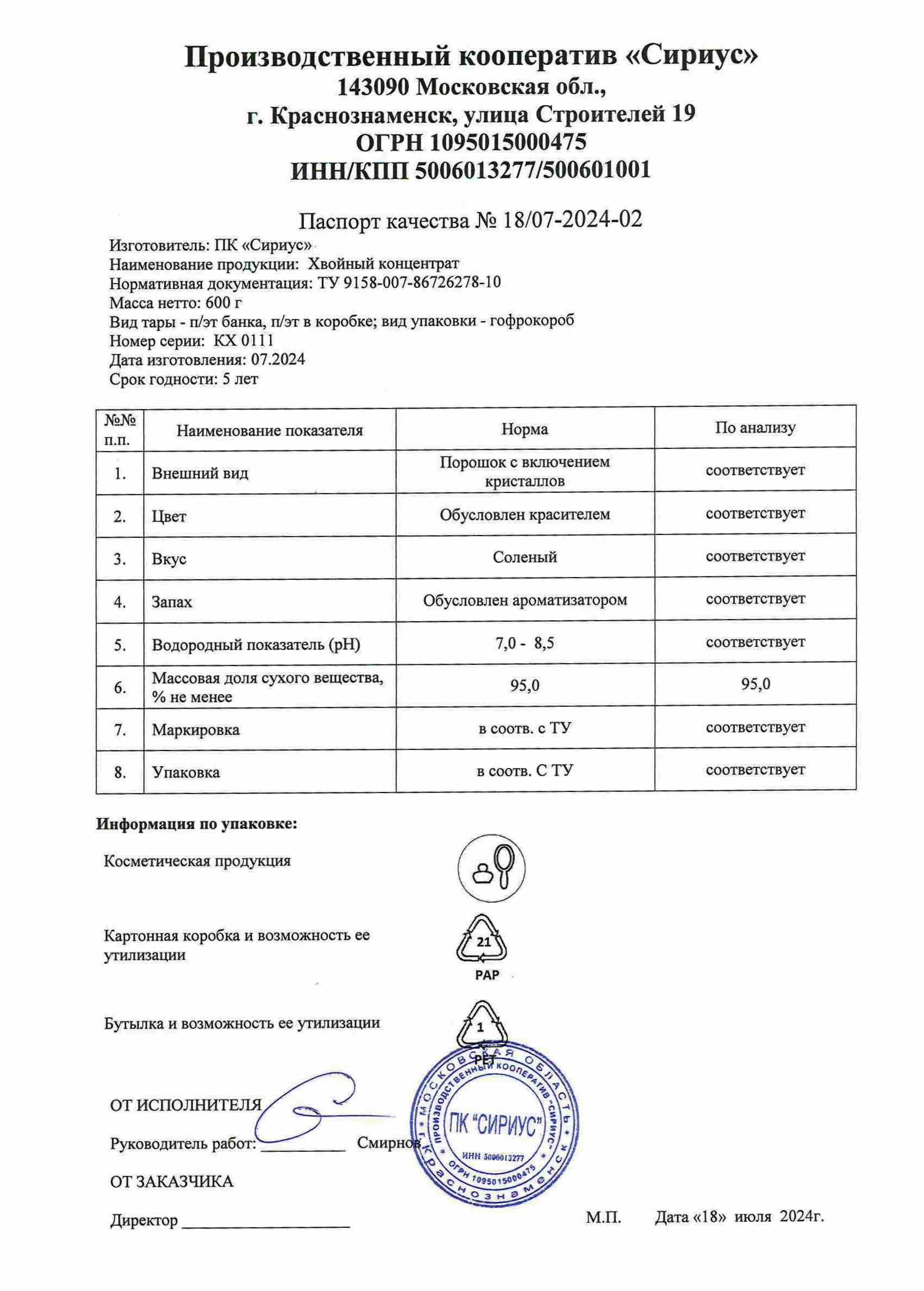 Паспорт №072024